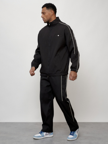 Спортивный костюм мужской модный черного цвета 15020Ch