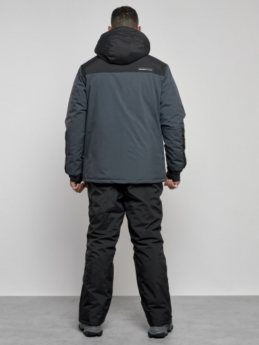 Горнолыжный костюм мужской зимний темно-серого цвета 6309TC
