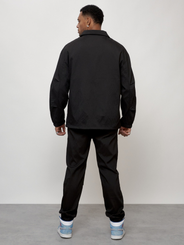 Спортивный костюм мужской модный черного цвета 15010Ch