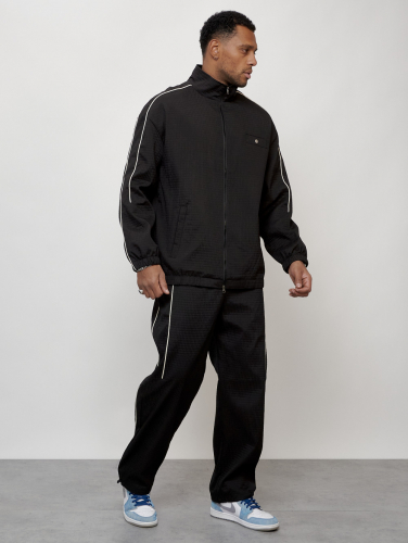 Спортивный костюм мужской модный черного цвета 15020Ch