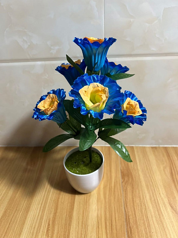 Цветы искусственные декоративные Колокольчик (6 цветков) 34 см