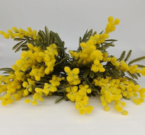 Цветы искусственные декоративные Мимоза 5 веток 30 см