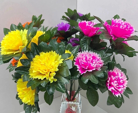Цветы искусственные декоративные Астра 6 цветков 40 см