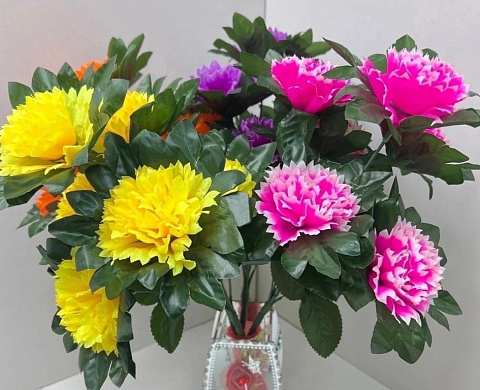 Цветы искусственные декоративные Астра 6 цветков 40 см