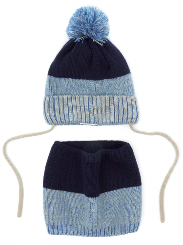  570р  930р   Детский трикотажный набор для мальчиков: шапка и шарф-снуд