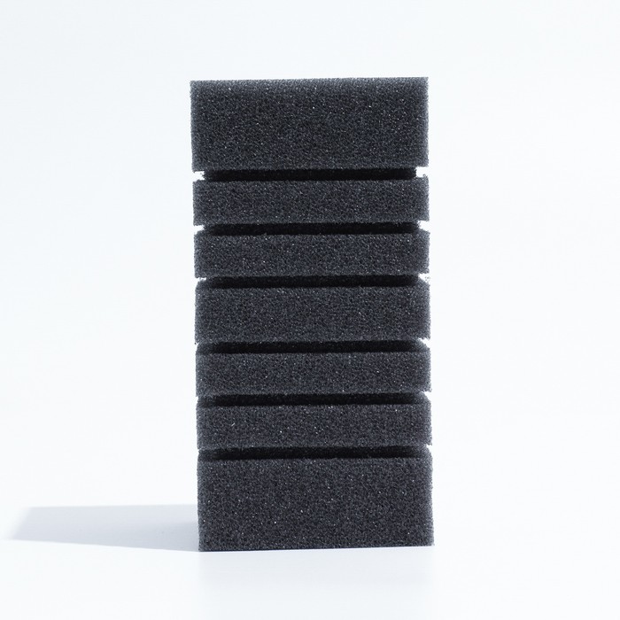 Губка прямоугольная для фильтра турбо № 9, 8×8×16 см, серая