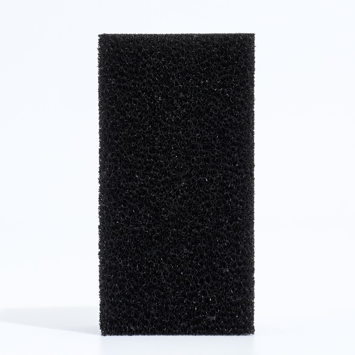 Губка прямоугольная для фильтра № 2, ретикулированная 30 PPI, 6×4×11 см, черная