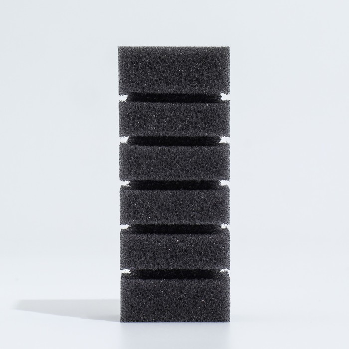 Губка прямоугольная для фильтра турбо № 1, 4×4.5×11 см, серая