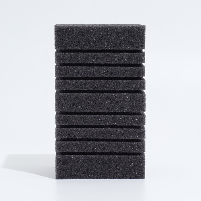 Губка прямоугольная для фильтра турбо № 14, 11×11×20 см, серая