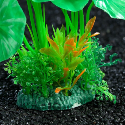 Растение искусственное аквариумное, 22 см, зелёный