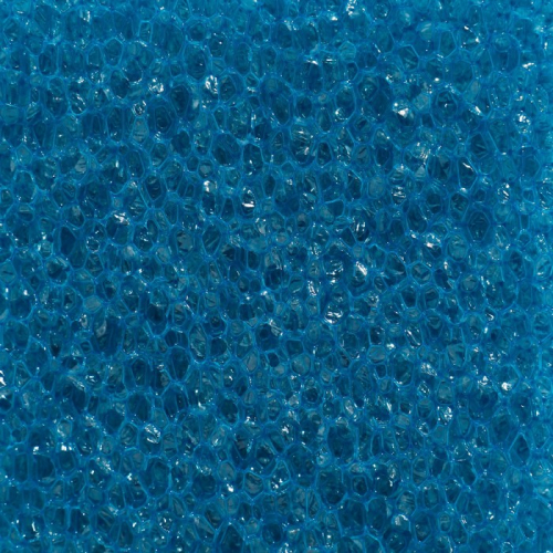 Губка прямоугольная для фильтра № 3, крупнопористая, 6 х 6 х 12 см, синяя