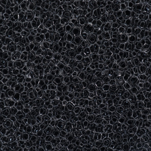Губка прямоугольная для фильтра № 3, ретикулированная 30 PPI, 6 х 6 х 12 см, черная