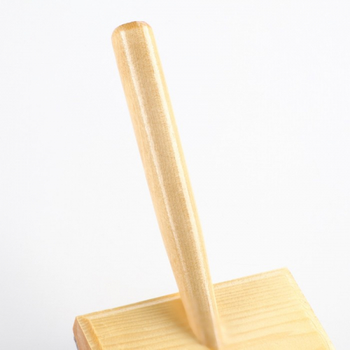 Щётка - пуходёрка деревянная жёсткая для «Кавказца», основание 110 х 58 мм