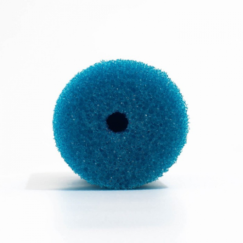 Губка круглая № 4, крупнопористая, 8 х 8 х 16 см, синяя
