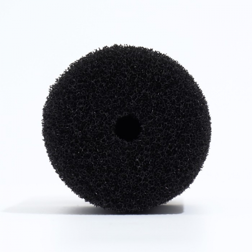 Губка круглая № 4, среднепористая 30 PPI, 8 х 8 х 16 см, черная