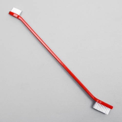 Зубная щётка двухсторонняя, набор 2 шт, красная и синяя