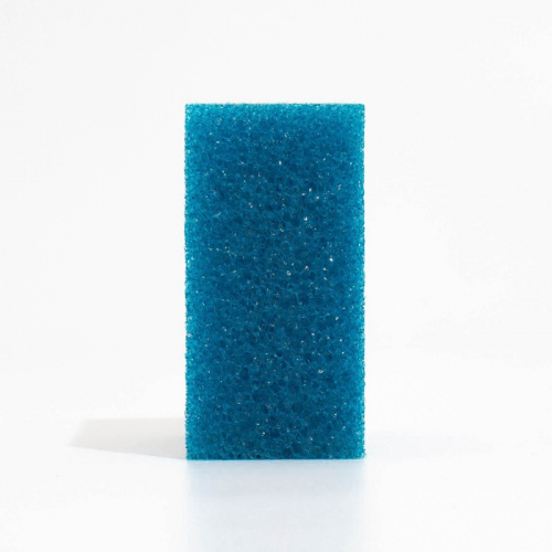 Губка прямоугольная для фильтра № 6, крупнопористая, 8 х 5 х 10 см, синяя