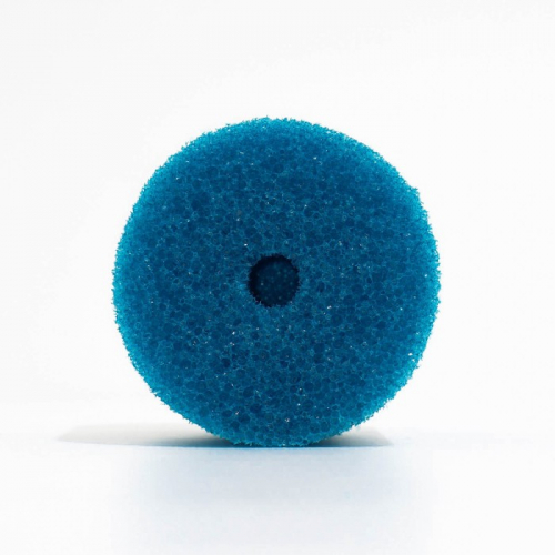 Губка круглая № 3, крупнопористая, 8 х 8 х 10 см, синяя