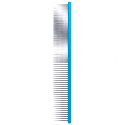 Расчёска DeLIGHT алюминевая, 30 см, с круглой ручкой, 86 зубьев 36 мм, чёрно-синяя