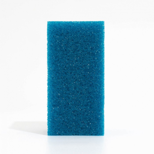 Губка прямоугольная для фильтра № 9, крупнопористая, 8 х 8 х 16 см, синяя