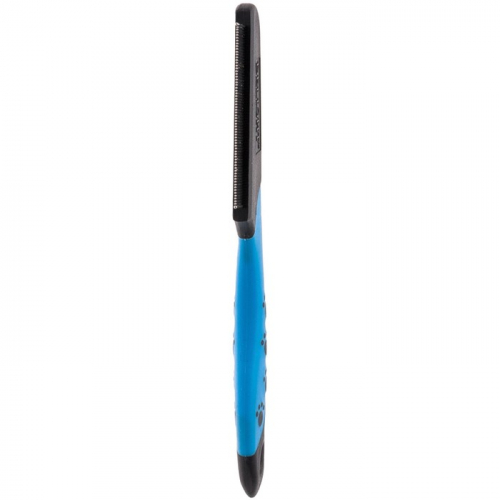 Расчёска DeLIGHT, противоблошиная, 67 зубьев 13 мм, с эргономичной ручкой, чёрно-синяя