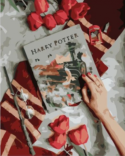 Картина по номерам 40х50 Книга Гарри Поттера