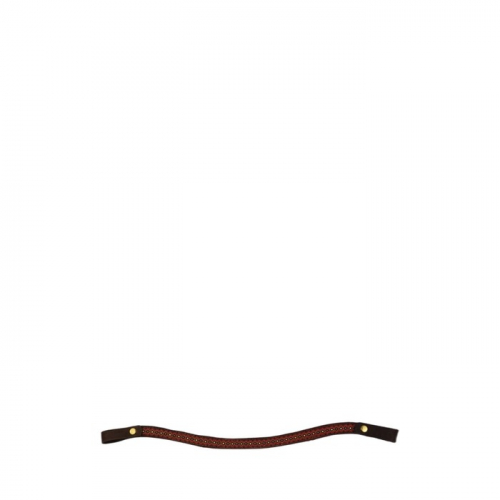 Налобник Волна, лента, кожа, 20 мм, 40 см, коричневый, КС108к