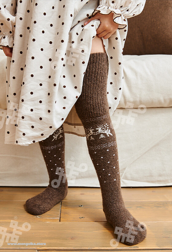 Гольфы детские из 100% монгольской шерсти (арт. 02166)