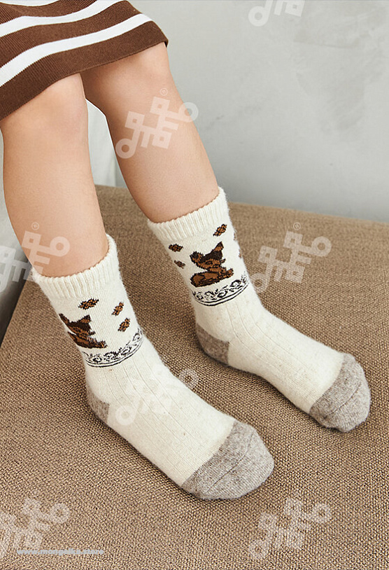 АКЦИЯ! ЦЕНА БЫЛА 315 Р.Носки детские из 100% монгольской шерсти (арт. 02107)