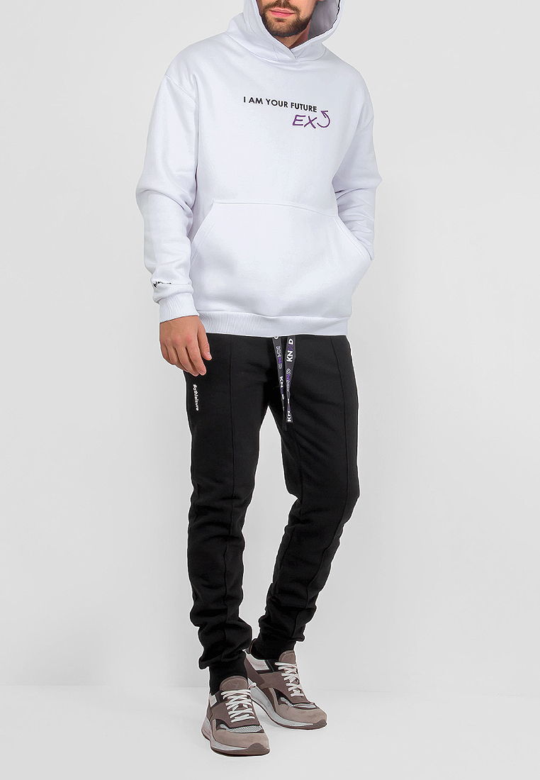 Толстовка длинный рукав unisex KNND KU-H-013(белый)-P