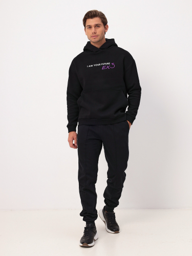 Толстовка длинный рукав unisex KNND KU-H-013(черный)-P