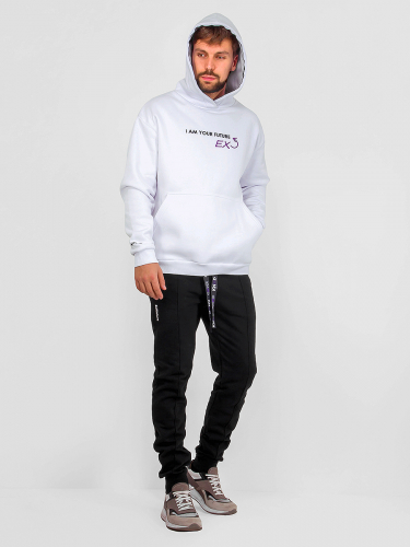 Толстовка длинный рукав unisex KNND KU-H-013(белый)-P