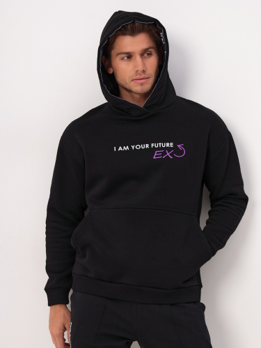 Толстовка длинный рукав unisex KNND KU-H-013(черный)-P