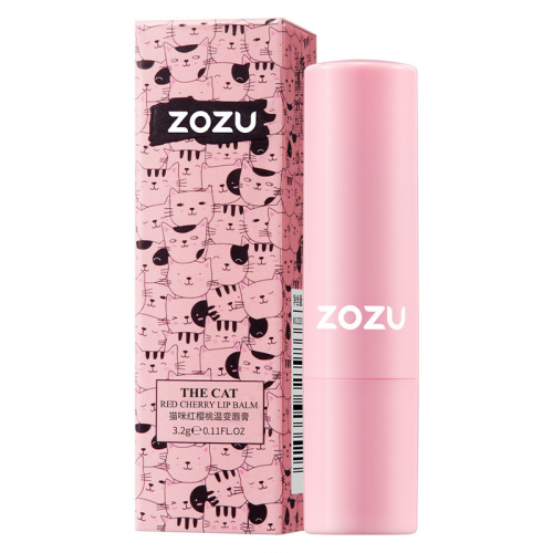 Увлажняющий бальзам для губ с экстрактом вишни ZOZU The CAT red cherry lip balm, 3,2г