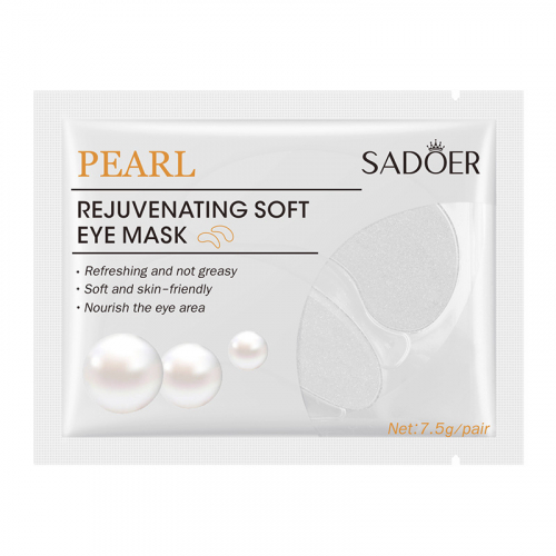 Гидрогелевые омолаживающие патчи для век с жемчугом SADOER PEARL Rejuvenatiing Soft Eye Mask 7,5 гр