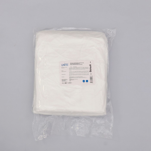 Халат медицинский на кнопках, без манжет- 20 г/м2, размер: XXL, 110x140 см, белый