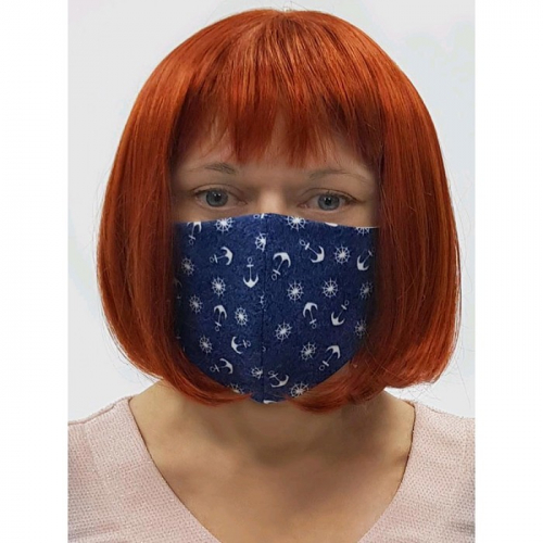 Многоразовая защитная маска, цвет синий