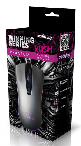 Мышь игровая Smartbuy Rush Phantom (SBM-713G-G) темно-серая проводная