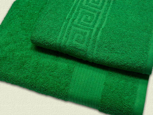 Махровое полотенце арт. 523 (цвет - зеленый)