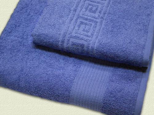 Махровое полотенце арт. 602 (цвет - тёмно-голубой)