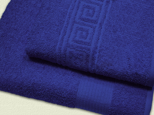 Махровое полотенце арт. 634 (цвет - тёмно-синий)