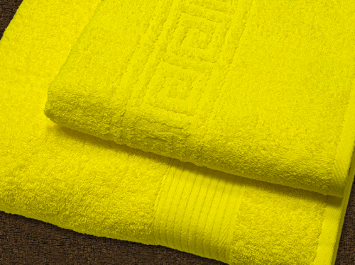 Махровое полотенце арт. 401 (цвет - жёлтый)