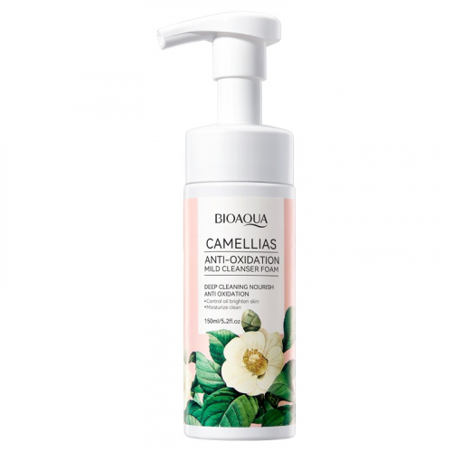 BIOAQUA  Пенка -Мусс для умывания CAMELLIAS воздушная  150мл  (BQY-01482)
