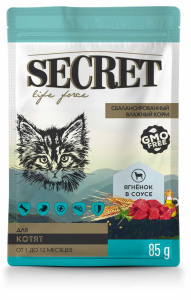 Secret Life Forse Влажный корм для котят кусочки в соусе с ягненком 85 г