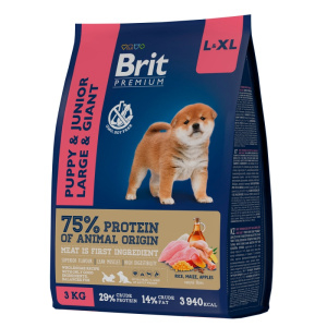 Brit Premium Puppy and Junior Large and Giant курицей для щенков крупных и гигантских пород, (3 кг )