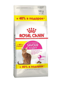Royal Canin Feline Preference Savour Exigent, Сухой корм для взрослых кошек, привередливых к вкусу корма, от 1 года до 12 лет, 400 г + 160 г