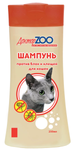 Доктор ZOO шампунь против блох и вшей для кошек, 250 мл