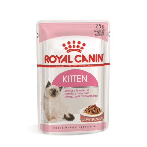 Royal Canin Kitten Instinctive, консервы в соусе для котят, с 4 до 12 месяцев и беременных кошек, 85 г