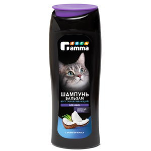 Gamma Шампунь-бальзам восстанавливающий для кошек, 400 мл