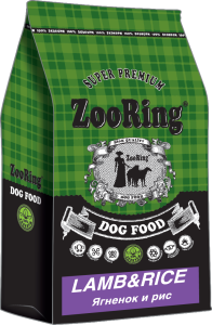 ZOORING ADULT DOG LAMB&RICEСухой корм для собак средних и крупных пород Ягненок и Рис без пшеницы, (20 кг)